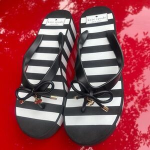 Kate Spade Black and White platform Sandals